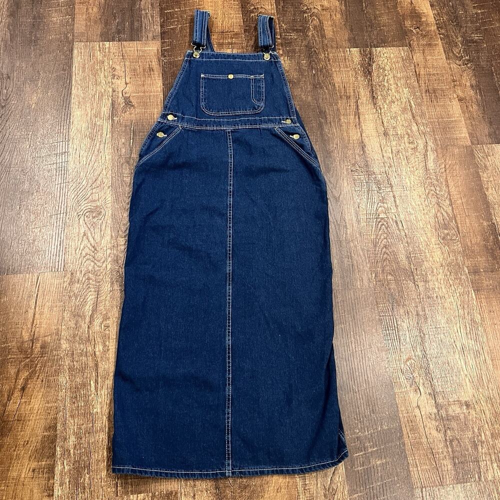 Vintage Pointer Brand Dress Womens 14 Blue Bib Overall Workwear Modest